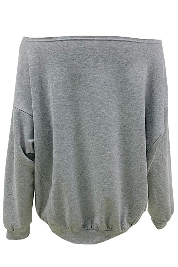 Casual Elegant Solid Patchwork Fold Off the Shoulder Hoodies