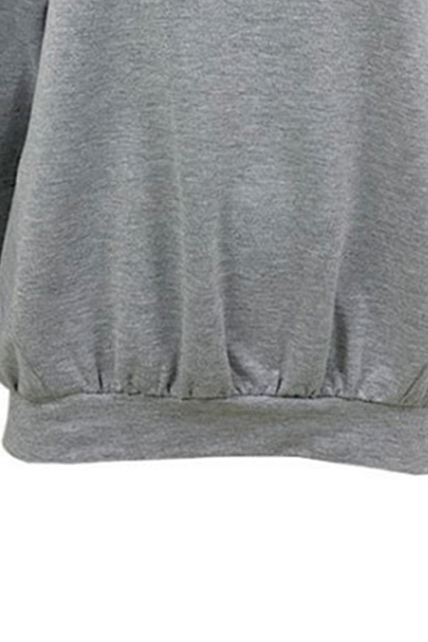 Casual Elegant Solid Patchwork Fold Off the Shoulder Hoodies