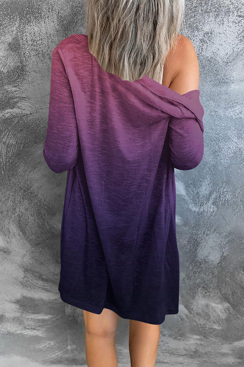 Street Print Patchwork Cardigan Collar Outerwear(8 Colors)