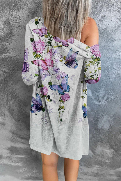 Street Print Patchwork Cardigan Collar Outerwear(8 Colors)