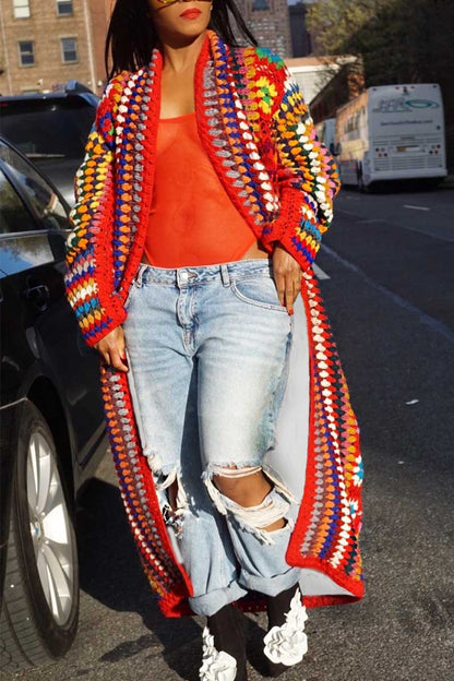 Florcoo Loose Long Sweater coat